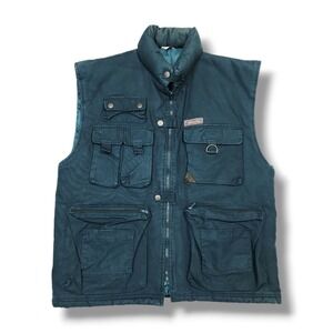 Vintage Billion Bay Classic Collection Dark‎ Green Puffy Vest Men's XL